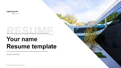 Zeppelin University Resume PPT Template