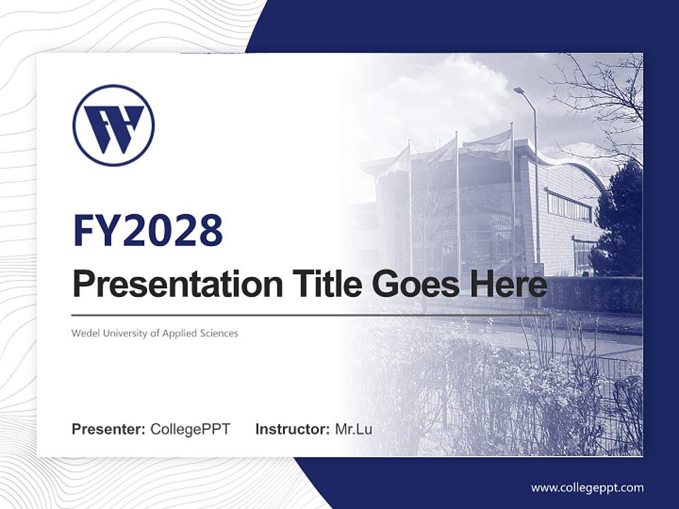 Wedel University of Applied Sciences Academic Presentation/Research Findings Report PPT Template4:3 ratio PPT effect preview image5