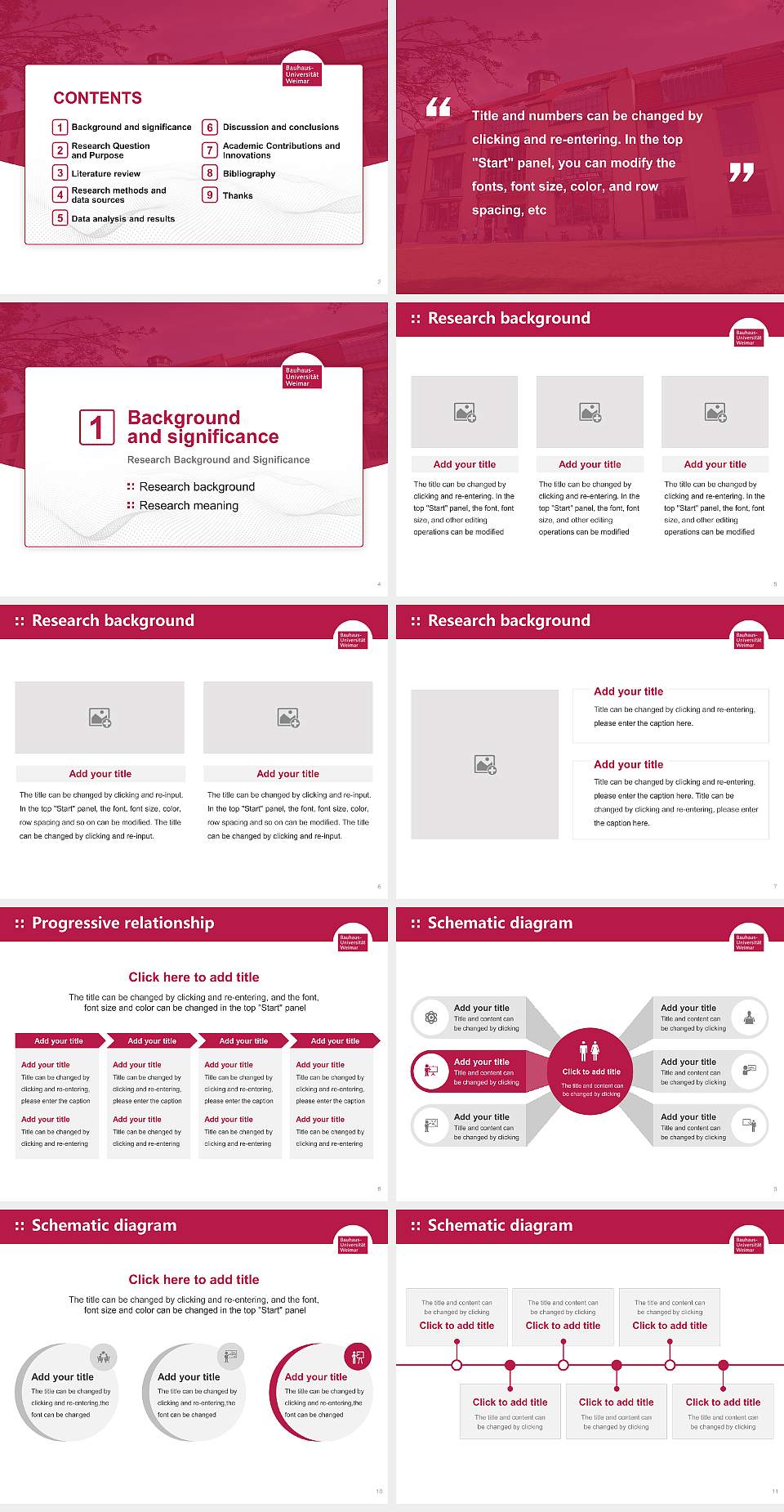 Bauhaus University Weimar Graduation Thesis Defense PPT Template4:3 ratio PPT effect preview image2