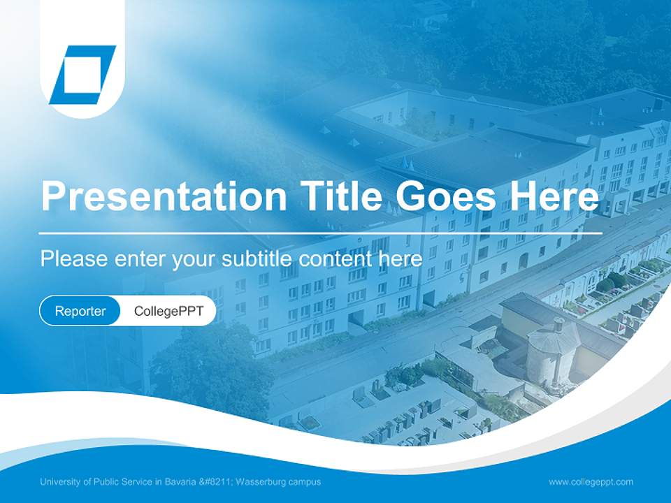 University of Public Service in Bavaria – Wasserburg campus Lecture Sharing and Networking Event PPT Template4:3 ratio PPT effect preview image4