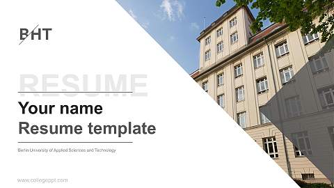 Berlin University of Applied Sciences and Technology Resume PPT Template
