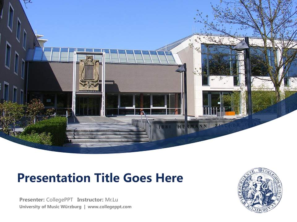 University of Music Würzburg Course/Courseware Creation PPT Template4:3 ratio PPT effect preview image5