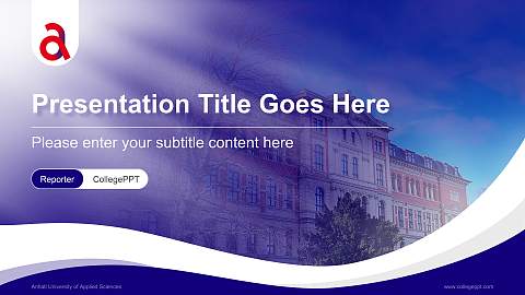 Anhalt University of Applied Sciences Lecture Sharing and Networking Event PPT Template
