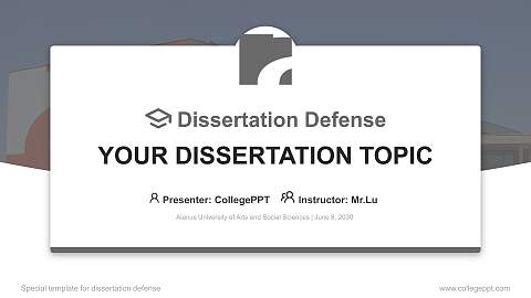Alanus University of Arts and Social Sciences Graduation Thesis Defense PPT Template