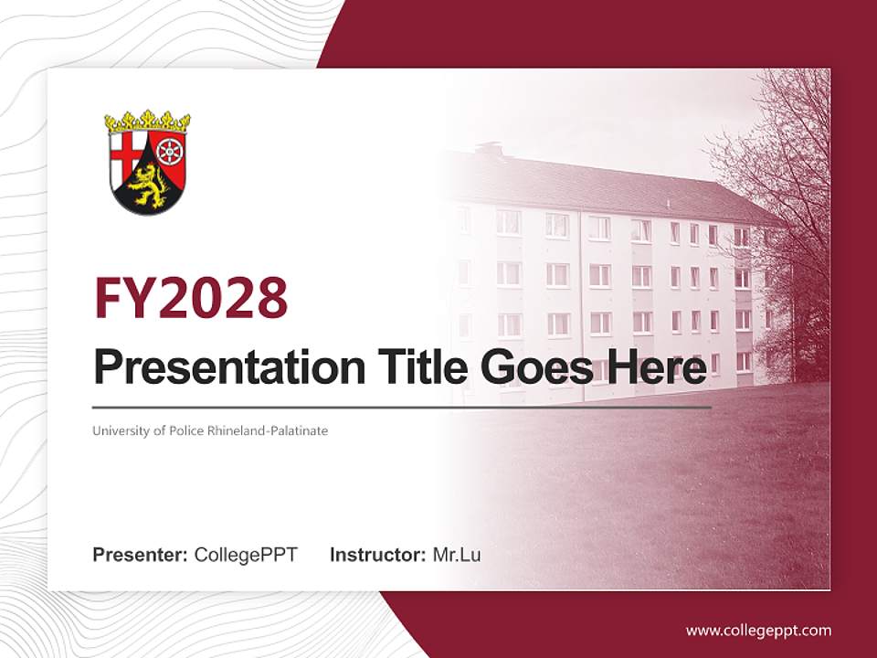 University of Police Rhineland-Palatinate Academic Presentation/Research Findings Report PPT Template4:3 ratio PPT effect preview image5