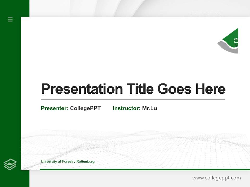 University of Forestry Rottenburg Thesis Proposal/Graduation Defense PPT Template4:3 ratio PPT effect preview image5
