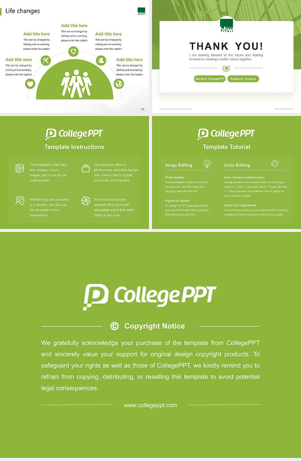bbw University of Applied Sciences National Scholarship Defense PPT Template4:3 ratio PPT effect preview image4