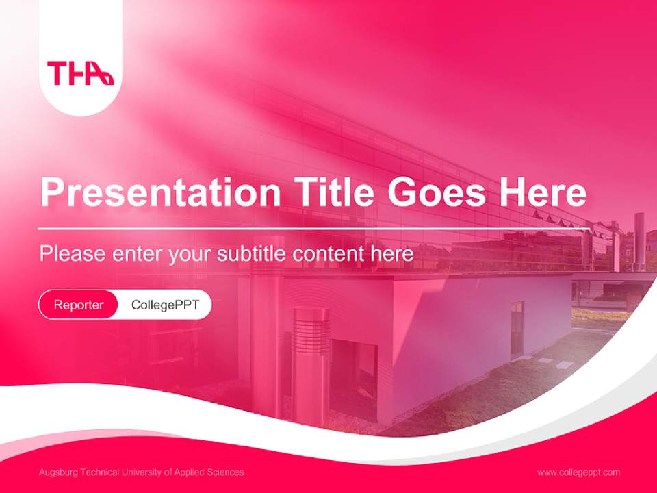 Augsburg Technical University of Applied Sciences Lecture Sharing and Networking Event PPT Template4:3 ratio PPT effect preview image4