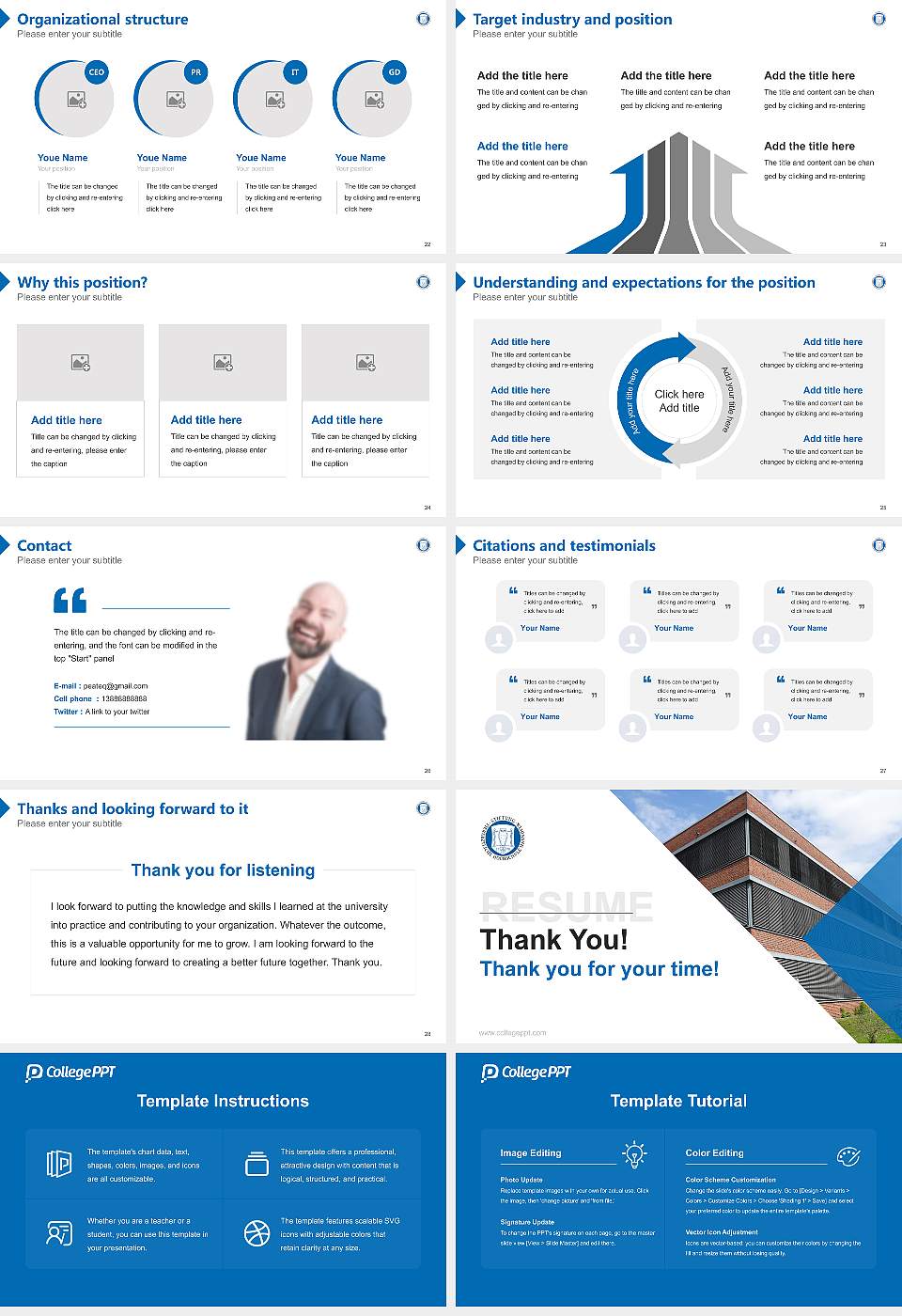 University of Veterinary Medicine Hannover Resume PPT Template16:9 ratio PPT effect preview image4