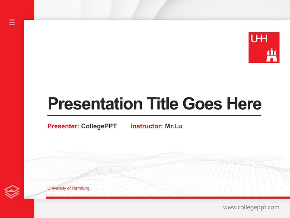 University of Hamburg Thesis Proposal/Graduation Defense PPT Template4:3 ratio PPT effect preview image5