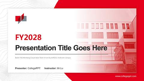 Baden-Württemberg Cooperative State University – Karlsruhe campus Academic Presentation/Research Findings Report PPT Template