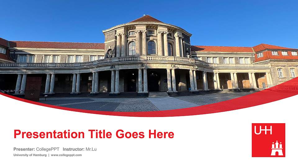 University of Hamburg Course/Courseware Creation PPT Template16:9 ratio PPT effect preview image