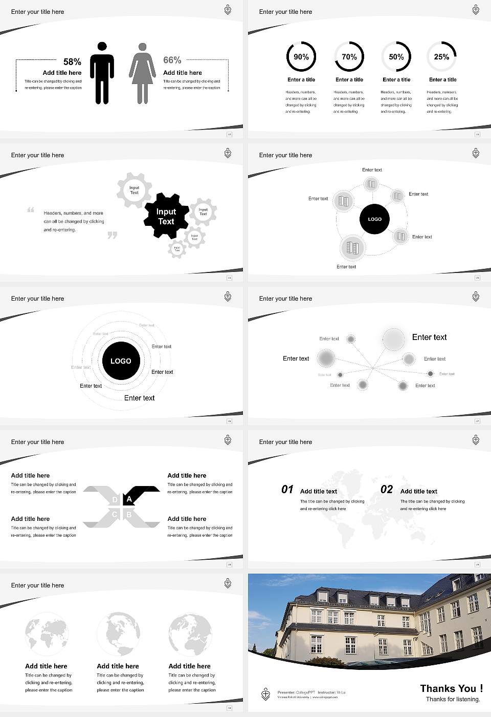 Vinzenz Pallotti University Course/Courseware Creation PPT Template16:9 ratio PPT effect preview image4