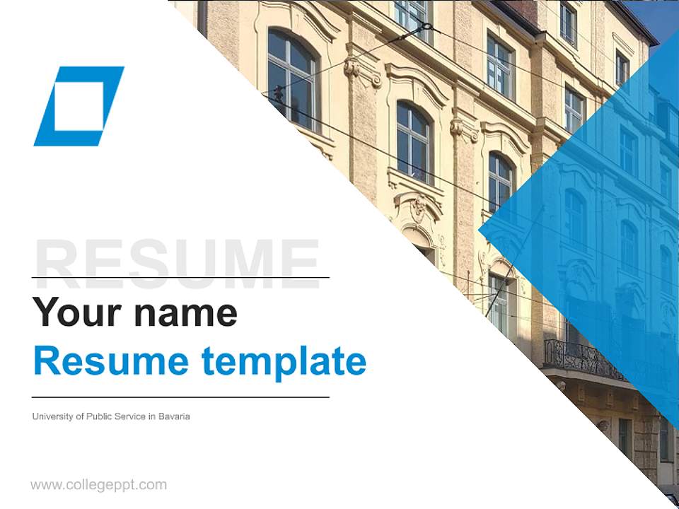 University of Public Service in Bavaria Resume PPT Template4:3 ratio PPT effect preview image5