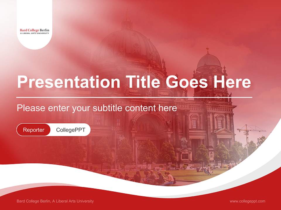 Bard College Berlin, A Liberal Arts University Lecture Sharing and Networking Event PPT Template4:3 ratio PPT effect preview image4