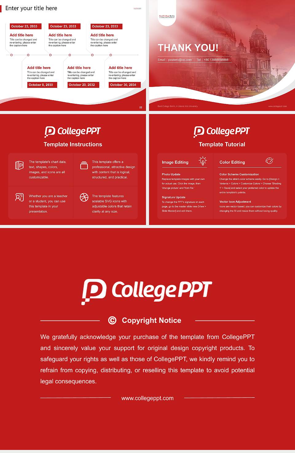 Bard College Berlin, A Liberal Arts University Lecture Sharing and Networking Event PPT Template4:3 ratio PPT effect preview image4