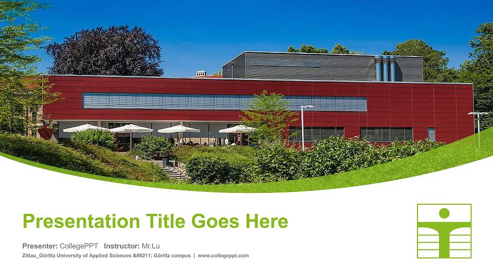 Zittau_Görlitz University of Applied Sciences – Görlitz campus Course/Courseware Creation PPT Template16:9 ratio PPT effect preview image