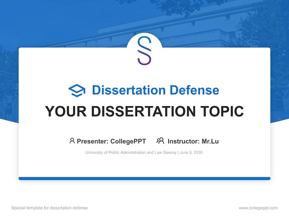 University of Public Administration and Law Saxony Graduation Thesis Defense PPT Template4:3 ratio PPT effect preview image7