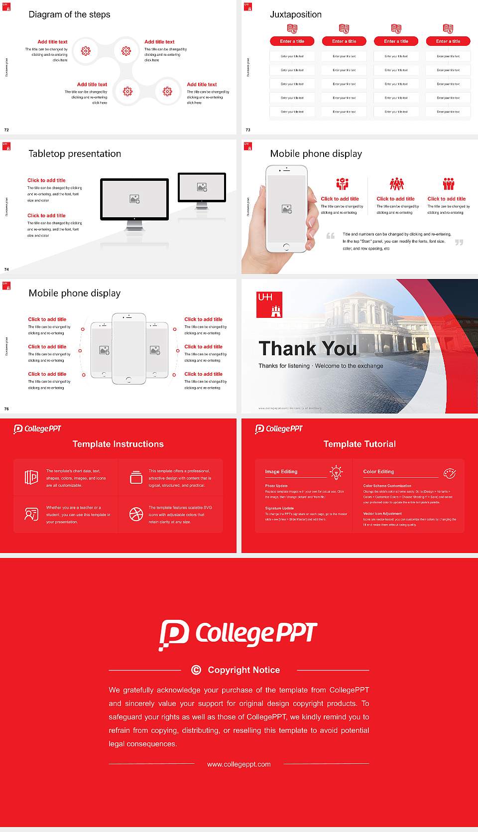 University of Hamburg Competition/Entrepreneurship Contest PPT Template16:9 ratio PPT effect preview image9