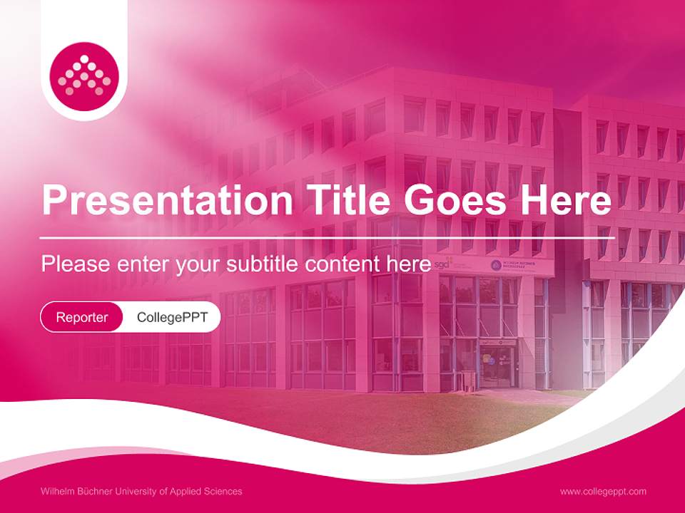Wilhelm Büchner University of Applied Sciences Lecture Sharing and Networking Event PPT Template4:3 ratio PPT effect preview image4