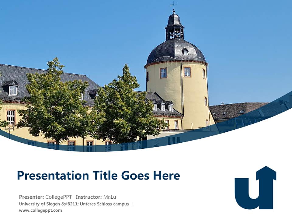 University of Siegen – Unteres Schloss campus Course/Courseware Creation PPT Template4:3 ratio PPT effect preview image5