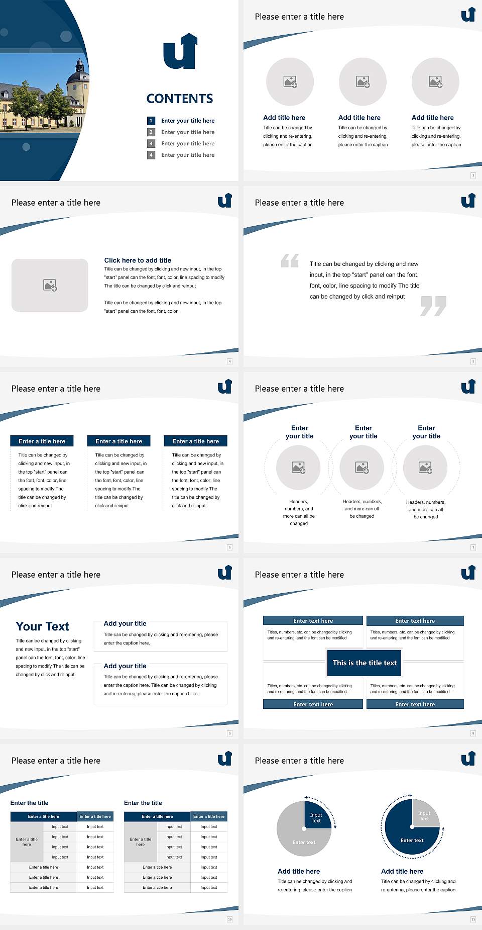 University of Siegen – Unteres Schloss campus Course/Courseware Creation PPT Template4:3 ratio PPT effect preview image2