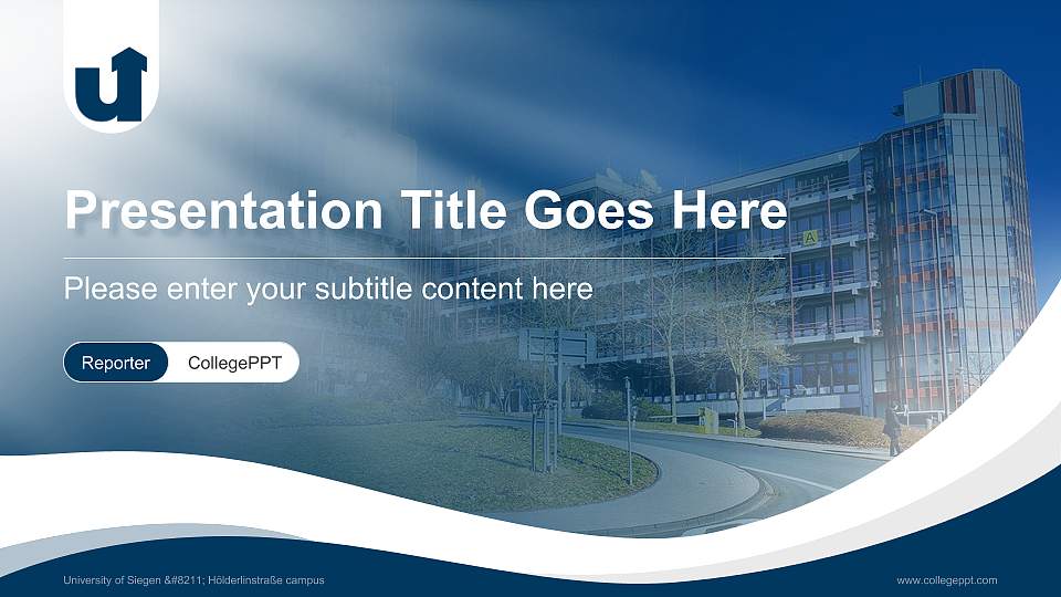 University of Siegen – Hölderlinstraße campus Lecture Sharing and Networking Event PPT Template16:9 ratio PPT effect preview image