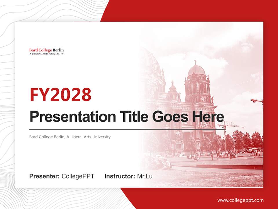 Bard College Berlin, A Liberal Arts University Academic Presentation/Research Findings Report PPT Template4:3 ratio PPT effect preview image5