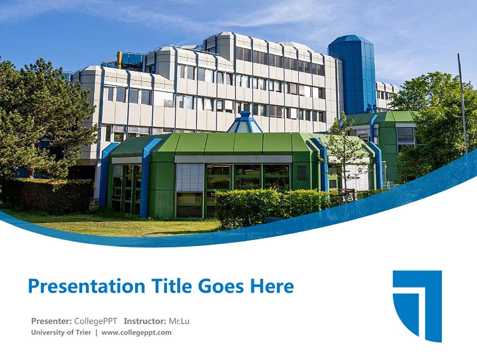 University of Trier Course/Courseware Creation PPT Template4:3 ratio PPT effect preview image5