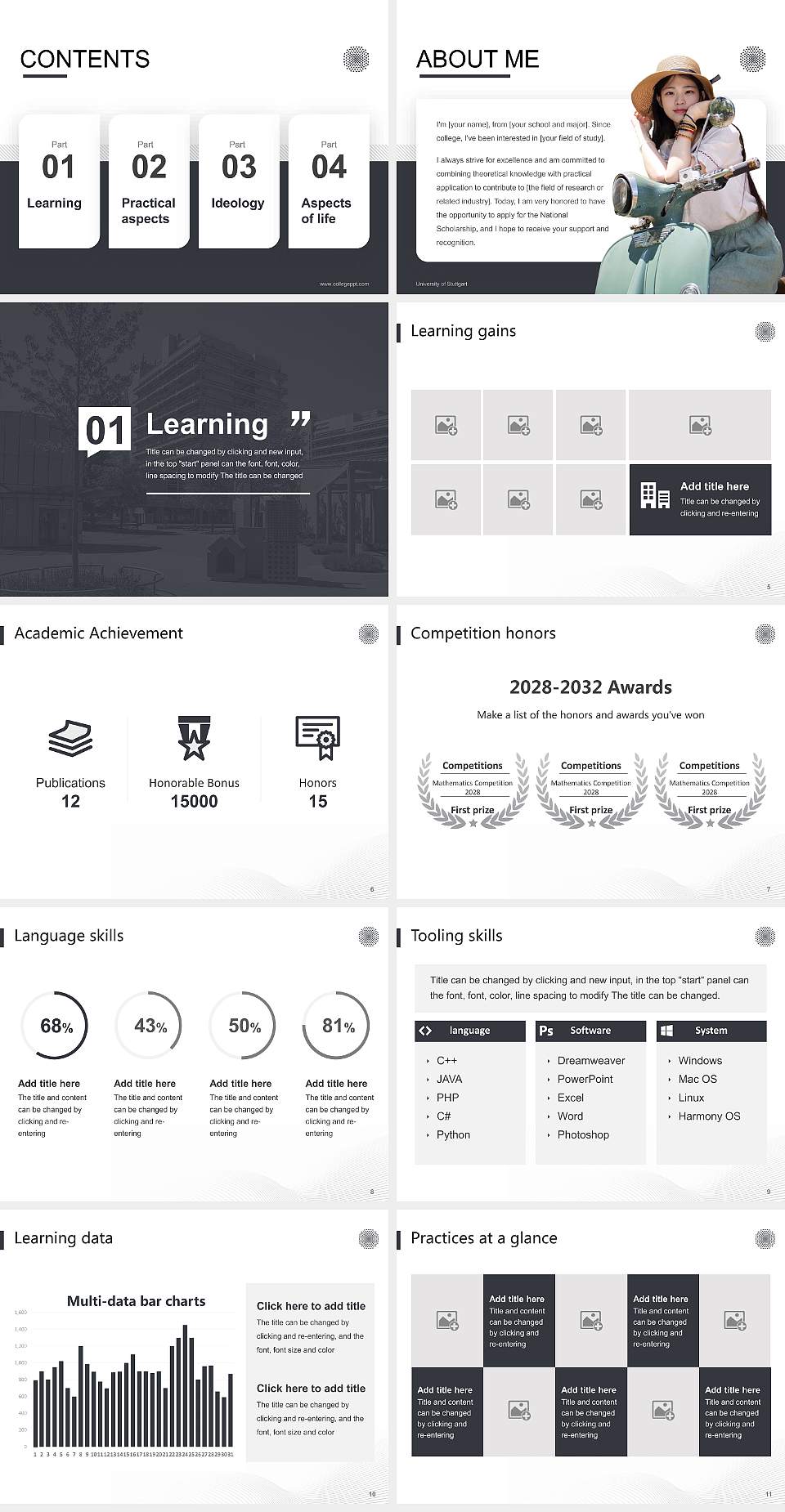 University of Stuttgart National Scholarship Defense PPT Template4:3 ratio PPT effect preview image2