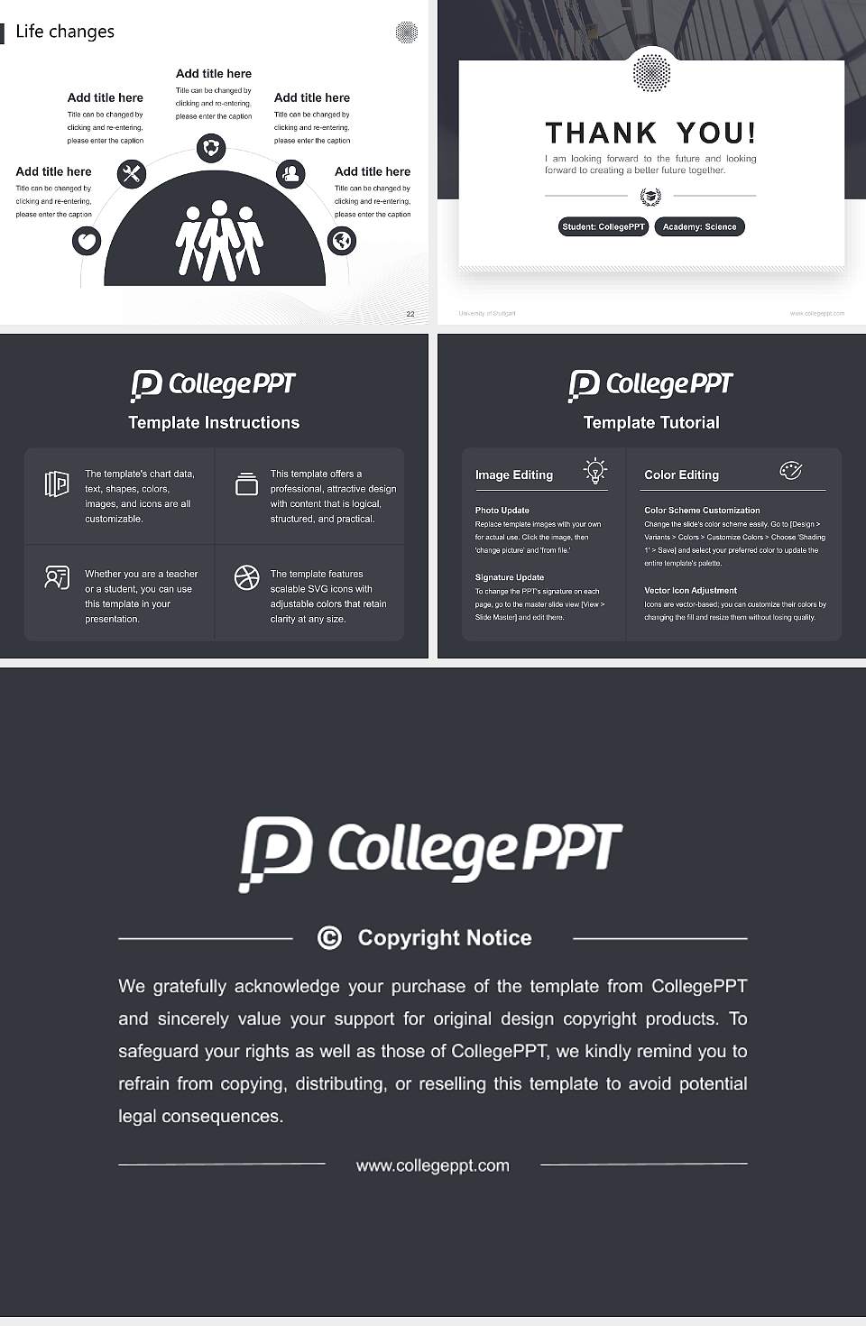 University of Stuttgart National Scholarship Defense PPT Template4:3 ratio PPT effect preview image4
