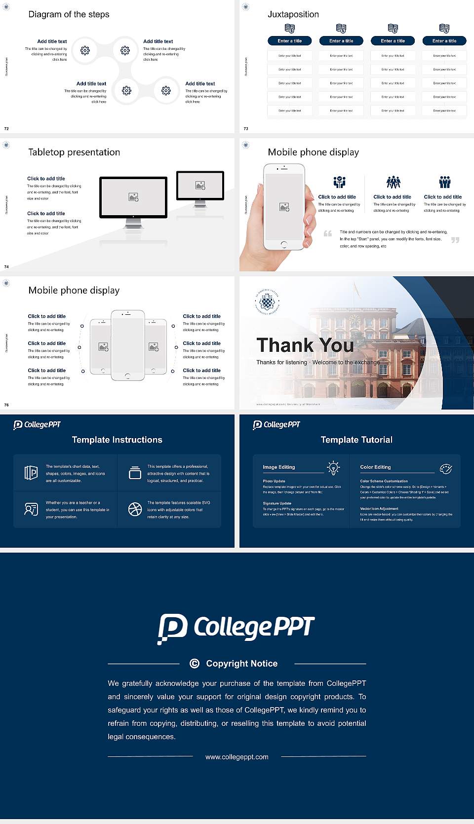 University of Mannheim Competition/Entrepreneurship Contest PPT Template16:9 ratio PPT effect preview image9