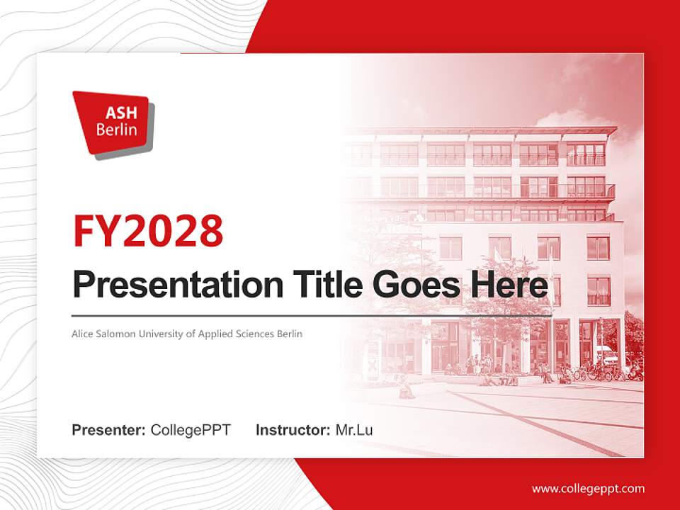 Alice Salomon University of Applied Sciences Berlin Academic Presentation/Research Findings Report PPT Template4:3 ratio PPT effect preview image5