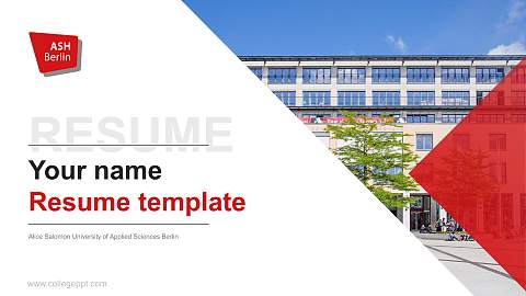Alice Salomon University of Applied Sciences Berlin Resume PPT Template