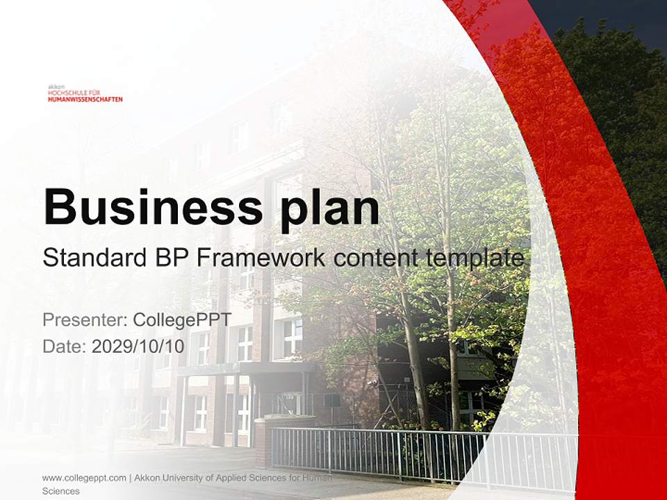 Akkon University of Applied Sciences for Human Sciences Competition/Entrepreneurship Contest PPT Template4:3 ratio PPT effect preview image9