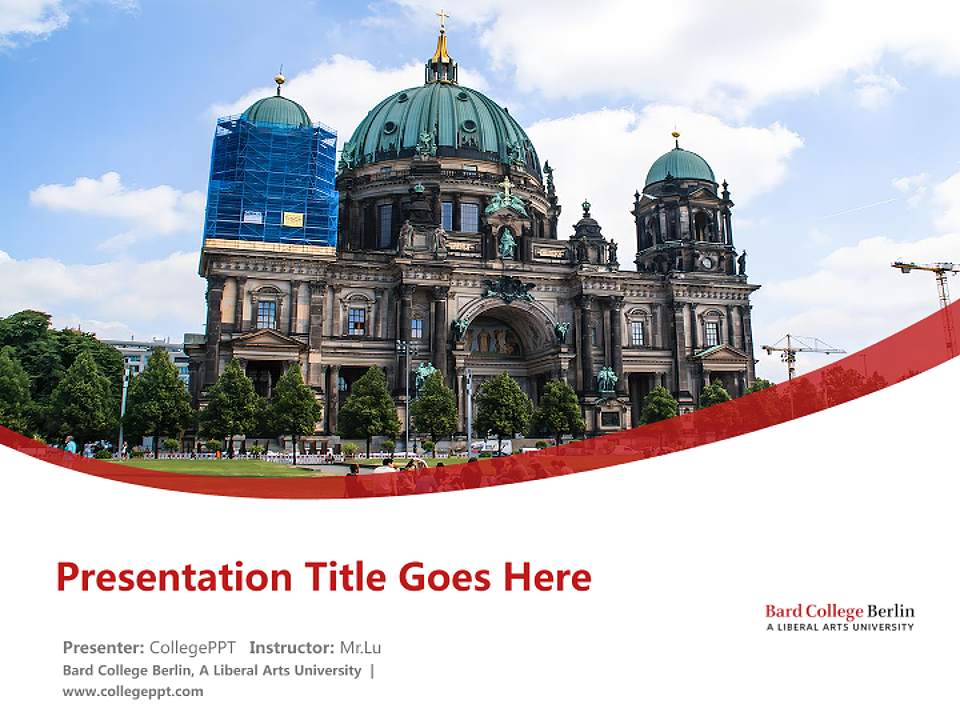 Bard College Berlin, A Liberal Arts University Course/Courseware Creation PPT Template4:3 ratio PPT effect preview image5