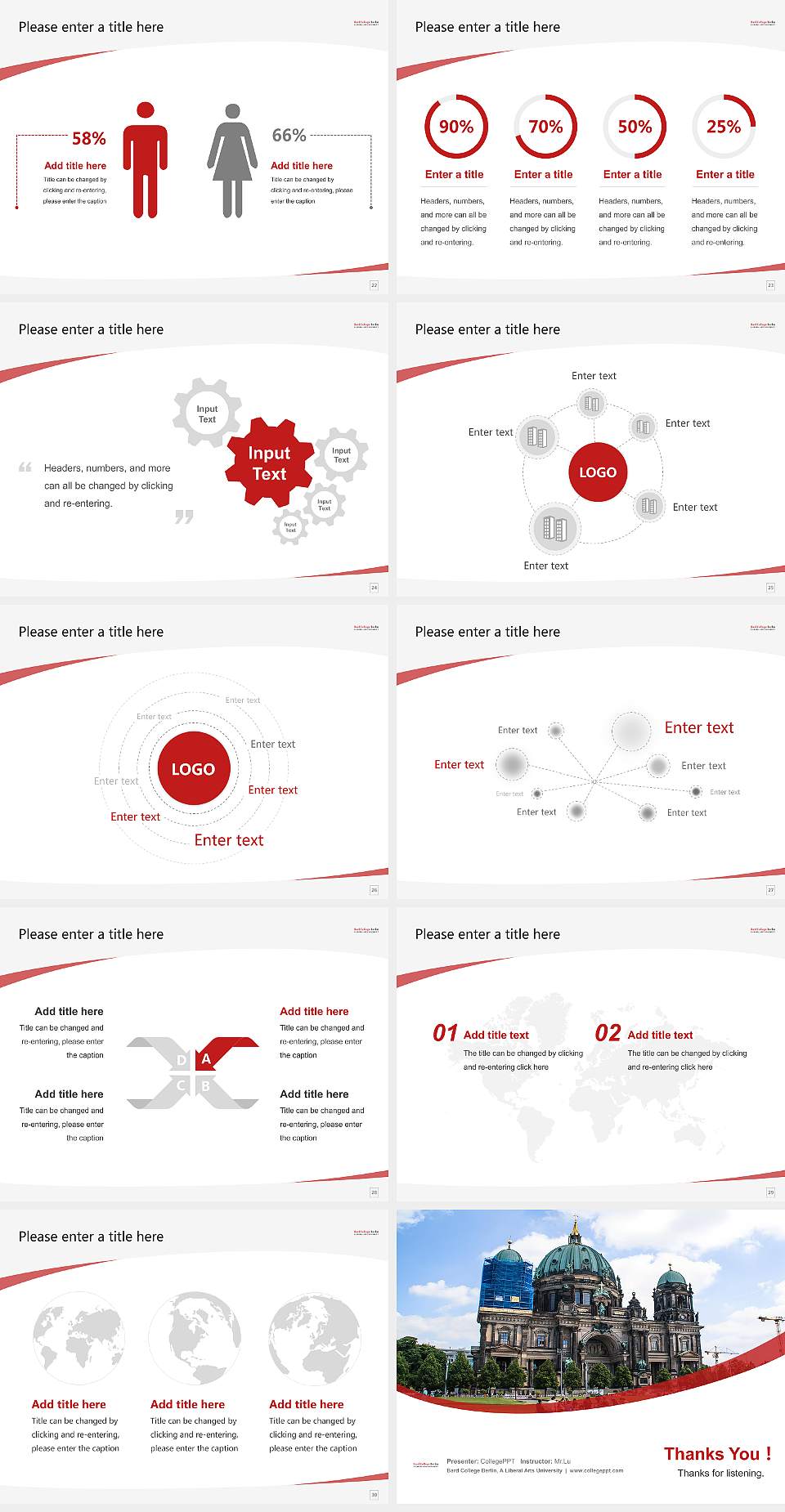 Bard College Berlin, A Liberal Arts University Course/Courseware Creation PPT Template4:3 ratio PPT effect preview image4