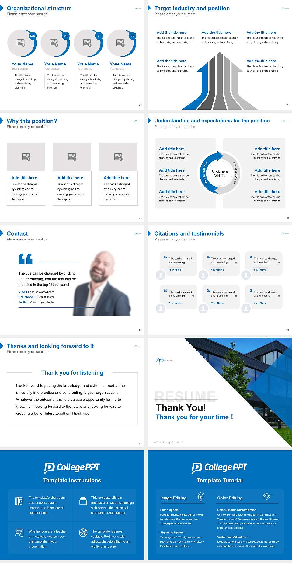 Aalen University of Applied Sciences Resume PPT Template4:3 ratio PPT effect preview image4