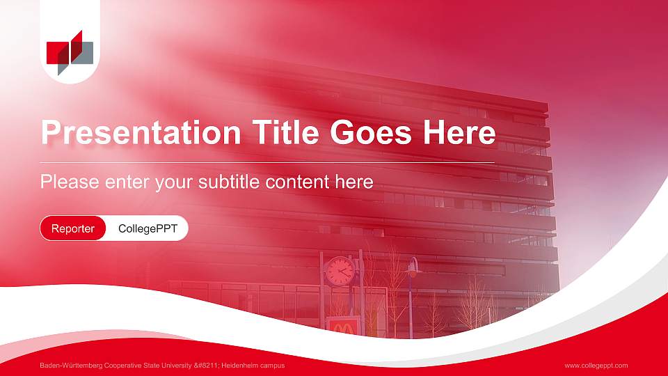 Baden-Württemberg Cooperative State University – Heidenheim campus Lecture Sharing and Networking Event PPT Template16:9 ratio PPT effect preview image