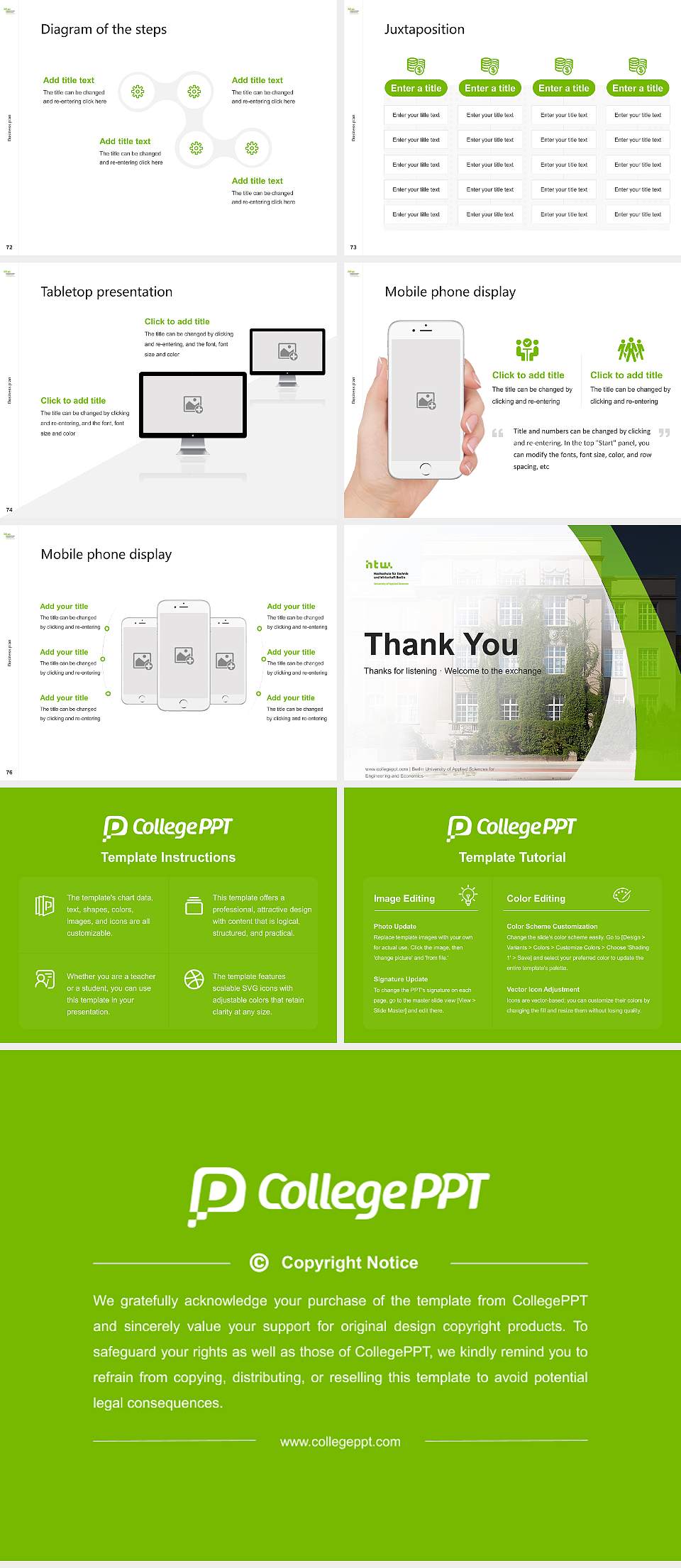 Berlin University of Applied Sciences for Engineering and Economics Competition/Entrepreneurship Contest PPT Template4:3 ratio PPT effect preview image9