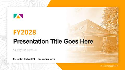 Augustana University Neuendettelsau Academic Presentation/Research Findings Report PPT Template