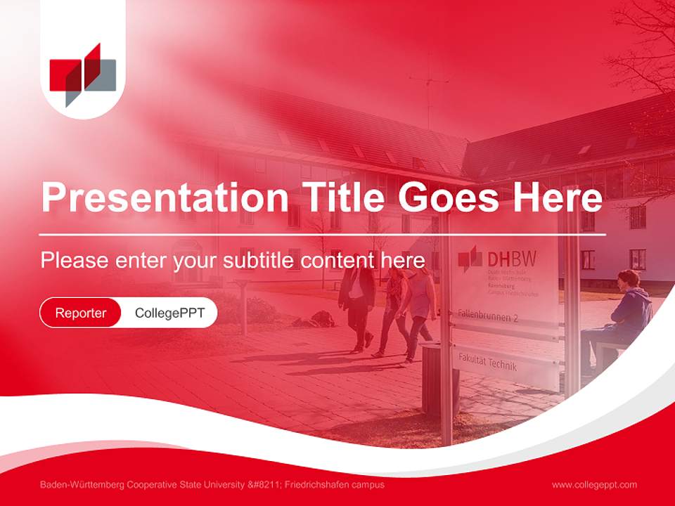Baden-Württemberg Cooperative State University – Friedrichshafen campus Lecture Sharing and Networking Event PPT Template4:3 ratio PPT effect preview image4