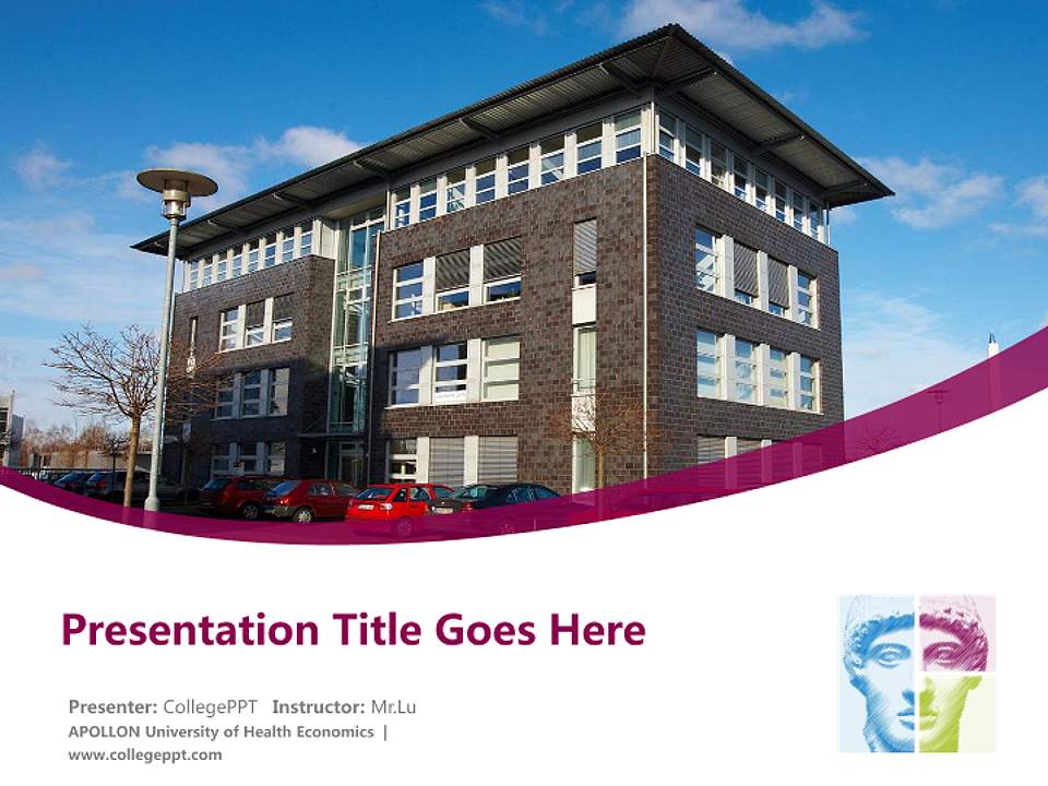 APOLLON University of Health Economics Course/Courseware Creation PPT Template4:3 ratio PPT effect preview image5