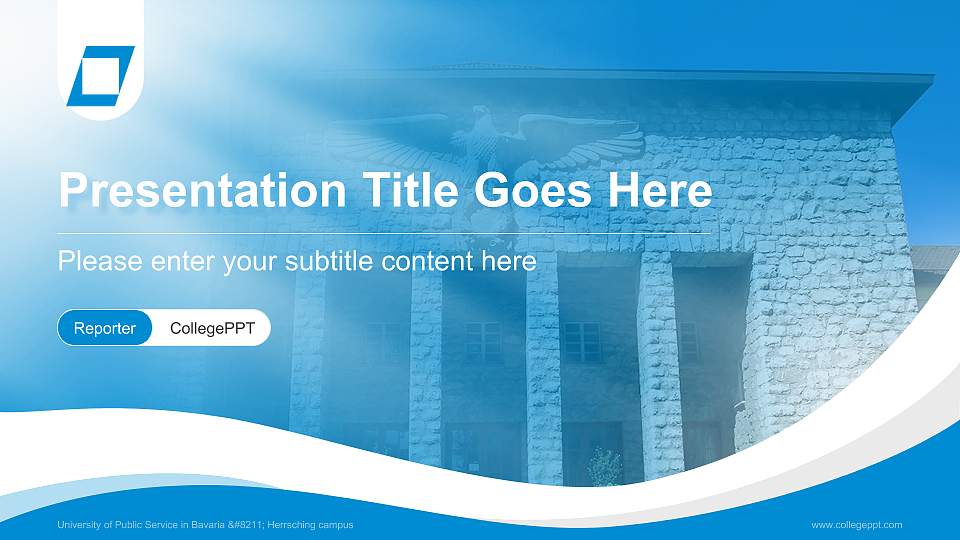 University of Public Service in Bavaria – Herrsching campus Lecture Sharing and Networking Event PPT Template16:9 ratio PPT effect preview image