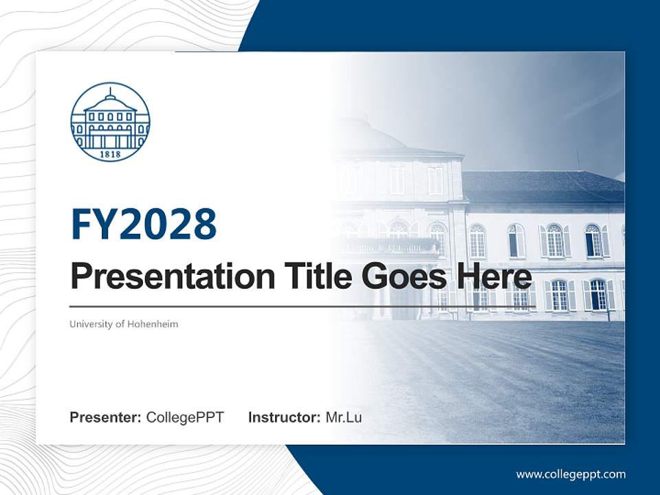 University of Hohenheim Academic Presentation/Research Findings Report PPT Template4:3 ratio PPT effect preview image5