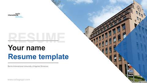 Berlin International University of Applied Sciences Resume PPT Template