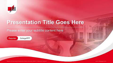 Baden-Württemberg Cooperative State University – Mosbach campus Lecture Sharing and Networking Event PPT Template