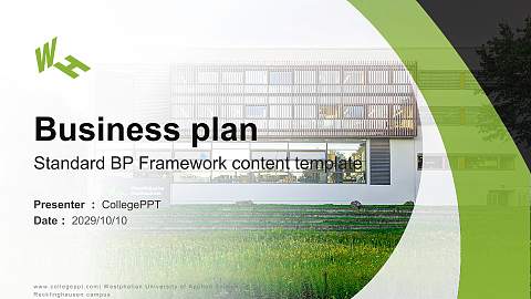 Westphalian University of Applied Sciences – Recklinghausen campus Competition/Entrepreneurship Contest PPT Template