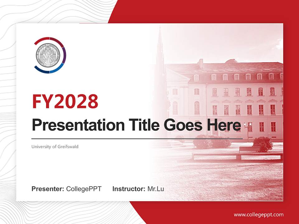 University of Greifswald Academic Presentation/Research Findings Report PPT Template4:3 ratio PPT effect preview image5