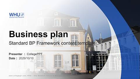 WHU – Otto Beisheim School of Management Competition/Entrepreneurship Contest PPT Template